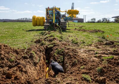 Installation de systèmes de drainage pour les cultures à Commercy